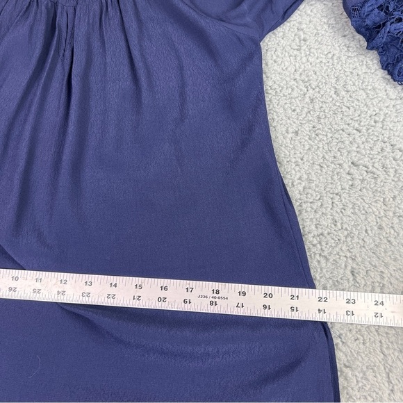 2 Chic Luxe Navy Lace Off the Shoulder Bell Sleeve Dress size: One Size - Picture 9 of 13